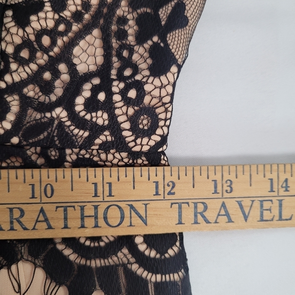 Mustard Seed by Anthropologie  Lace Overlay Sheath Dress w/ Fringe Detail Size S - Picture 12 of 13